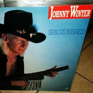 johnny winter serious business 1985 usa lp - texas blues rock guitar slinger